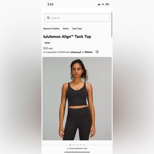 Black lululemon align tank